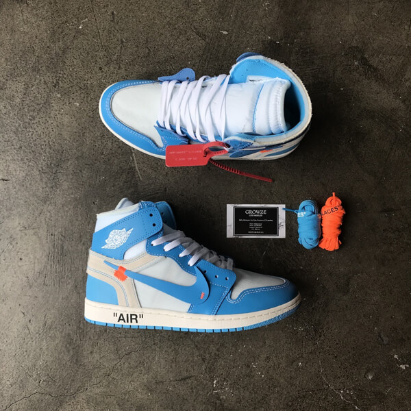 2020新作大人気 ナイキ ジョーダン オフホワイト パーカー 偽物 コラボス  ナイキJordan 1 Retro High Off-White University Blue