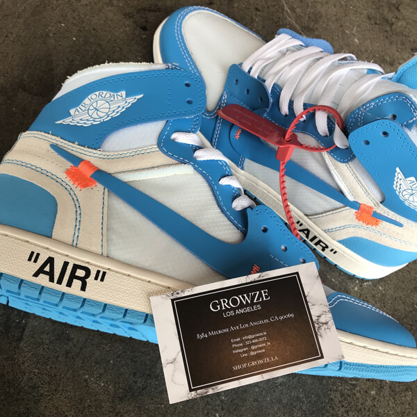 2020新作大人気 ナイキ ジョーダン オフホワイト パーカー 偽物 コラボス  ナイキJordan 1 Retro High Off-White University Blue