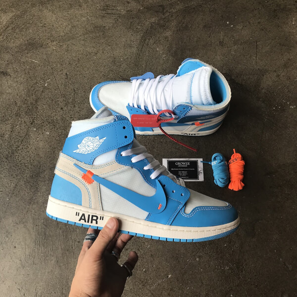 2020新作大人気 ナイキ ジョーダン オフホワイト パーカー 偽物 コラボス  ナイキJordan 1 Retro High Off-White University Blue