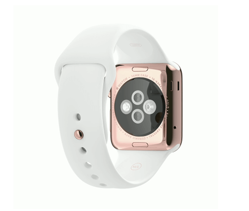 Apple Watch スーパーコピー38/42mm 18Kローズゴールドケースとホワイトスポーツバンド