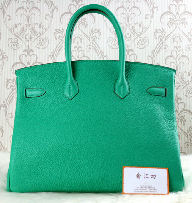 エルメスバーキンコピー[Birkin 35cm]エプソン ブルーパオン シルバー金具 he492