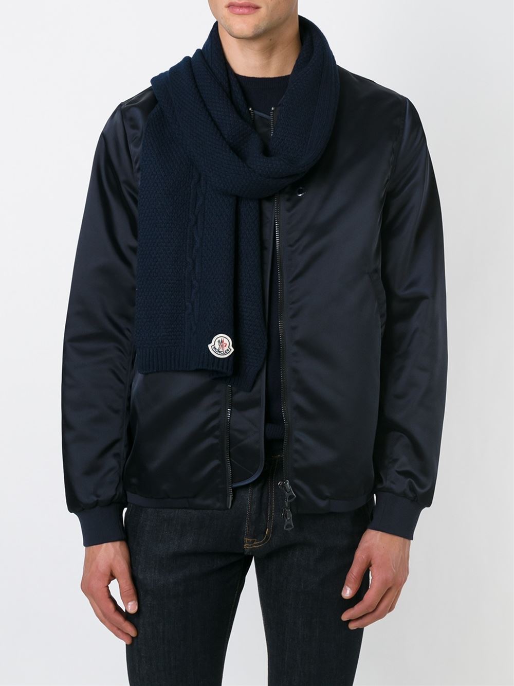 モンクレール ストール スーパーコピーMONCLER ロゴパッチ ニットマフラー A2091000860004634