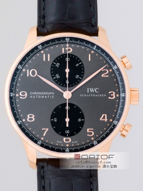 IWC ポルトギーゼ スーパーコピーIW371482 クロノグラフ グレー/ブラック