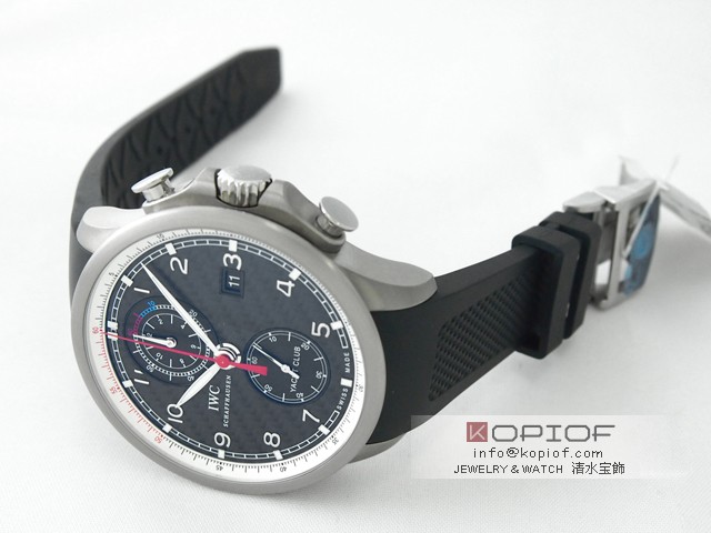 IWC ポルトギーゼ スーパーコピーIW390212 ヨットクラブ クロノグラフ ラバー “ボルボ・オーシャンレース2011-2012” ブラックカーボン