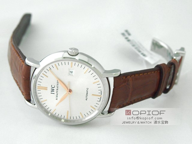 IWC スーパーコピーポートフィノ オートマティック IW356307 ブラウン皮 シルバー