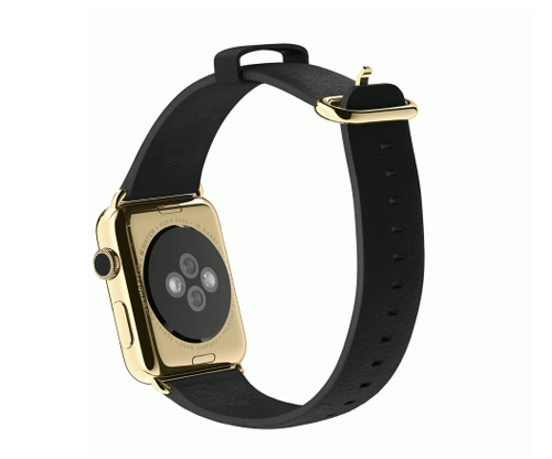 Apple Watch スーパーコピー42mm 18Kイエローゴールドケースとブラッククラシックバックル