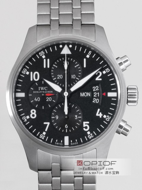 IWC パイロットウォッチ スーパーコピーIW377704 クロノ SS/SS ブラック