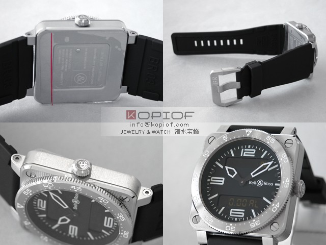 ベル＆ロス スーパーコピーBell＆Ross BR03-88 TYPE AVIATION ラバーベルト ブラック