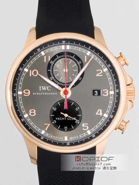 IWC ポルトギーゼ スーパーコピーIW390209 ヨットクラブ クロノグラフ ラバー 新型 グレ−/ブラック