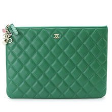 シャネルバッグコピー クラッチバッグ レザー A82415 LAMB GREEN/GD