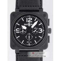 ベル＆ロス スーパーコピーBell＆Ross BR01-94 CARBON クロノグラフ カーフ...