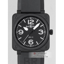 ベル＆ロス スーパーコピーBell＆Ross BR01-92 CARBON ラバーベルト ブラッ...