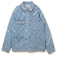 ルイヴィトン×シュプリーム コピー Jacquard Denim Chore Coat ジャガー...