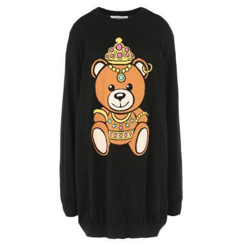 可愛い熊さん モスキーノ コピーMOSCHINO 2018 TdeyBear コラボ 王冠short dress Moschino スウェット トレーナー