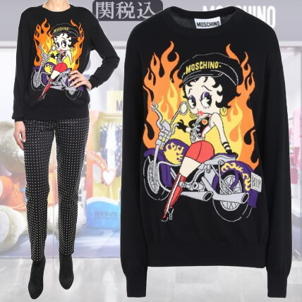 モスキーノ コピーMOSCHINO 2018 新作 Betty Boop ベティトレーナー MOSCHINOよりロングスリーブシャツ