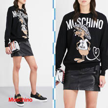 モスキーノ コピーMOSCHINO 2018 Rat-A-Porter ロング ウール プルオー...