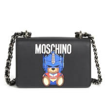 Moschino コピー ショルダーバッグ bear プリントチェーン ストラップ