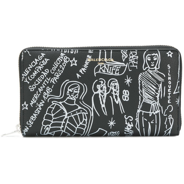 バレンシアガ 長財布 Classic Money Graffiti Wallet バレンシアガ スーパーコピー