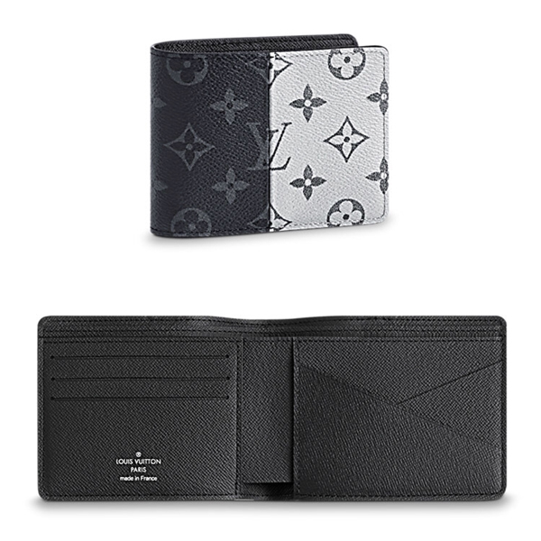 MULTIPLE WALLET ルイヴィトン モノグラムエクリプス 折りたたみ財布  2018SS M63025 ルイヴィトン 財布コピー