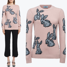 プラダ ラビット ニット・セーター プラダ うさぎ ニットRABBIT INTARSIA CASHMERE BLEND SWEATER スーパーコピー