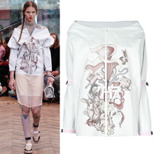 プラダ ラビット LOOK24 RABBIT & LILY PRINTED OFF SHOULD...