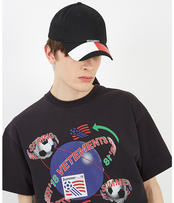 VETEMENTS ヴェトモン キャップ コピー Tommy-print canvas cap キャップ