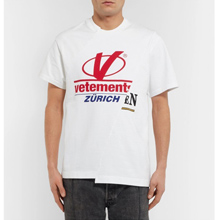 ヴェトモン tシャツ コピー VETEMENTS(ヴェトモン) 大人気 アシンメトリー ロゴ Tシャツ