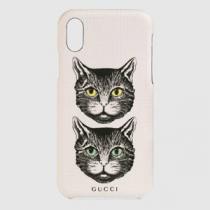 グッチ スマホケース コピー グッチ 猫 iPhone X/XS Mystic Cat ケース