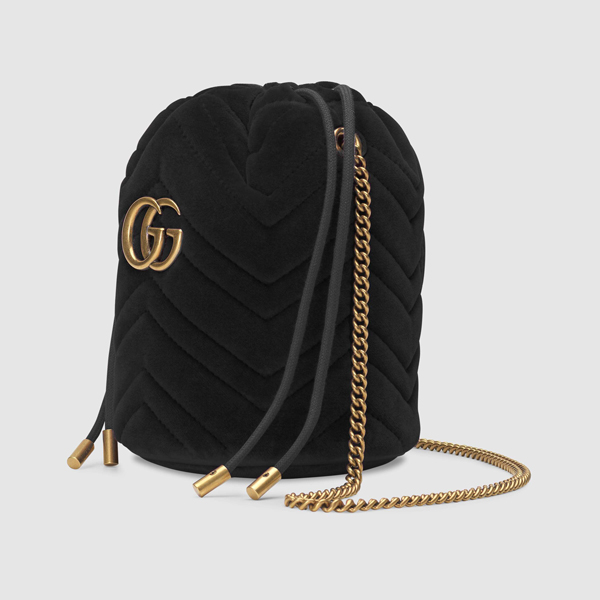 2020最新/限定 バケットに目が釘付け★グッチ偽物【グッチ】GG Marmont Velvet Bucket Bag