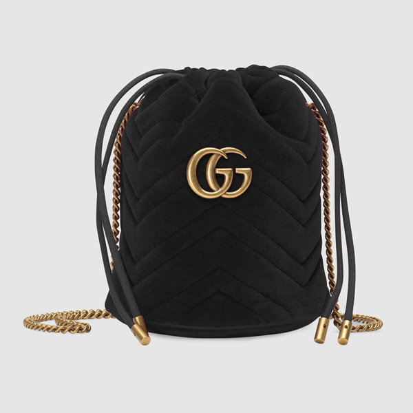 2020最新/限定 バケットに目が釘付け★グッチ偽物【グッチ】GG Marmont Velvet Bucket Bag