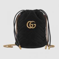 2020最新/限定 バケットに目が釘付け★グッチ偽物【グッチ】GG Marmont Velvet Bucket Bag