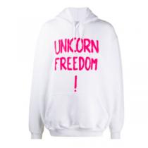 VETEMENTS ユニコー ヴェトモン パーカー コピー Unicorn-print バックステッチのロゴディテール