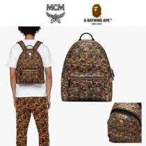 【MCM x Bape】エムシー エムリュック 偽物 限定品☆Stark バックパック Camo...