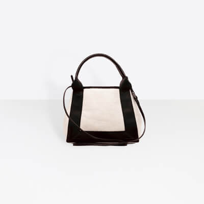 2025最新バレンシアガ バッグ 安い スーパーコピー ネイビー カバ XS 2WAYバッグ NATURAL / BLACK (52013965)