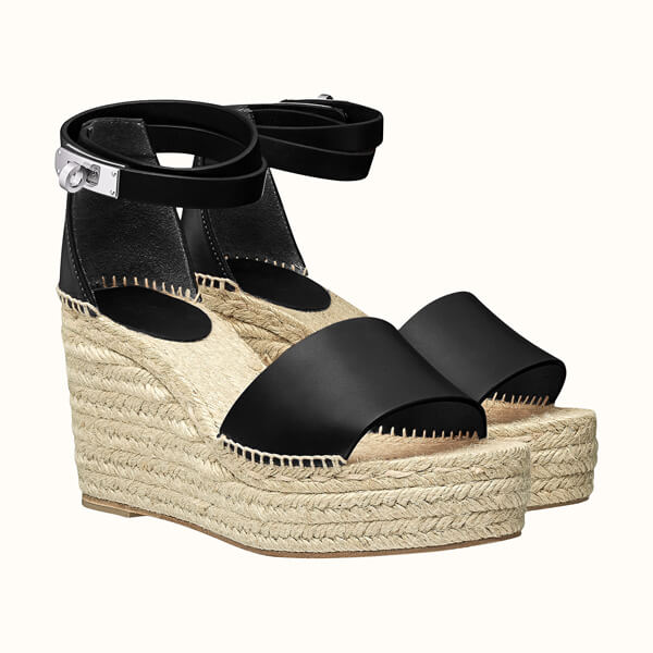 ◆エルメス◆ cute☆エルメス 偽物 ウェッジサンダル4色 TIVOLI ESPADRILLE H191098Z 01360