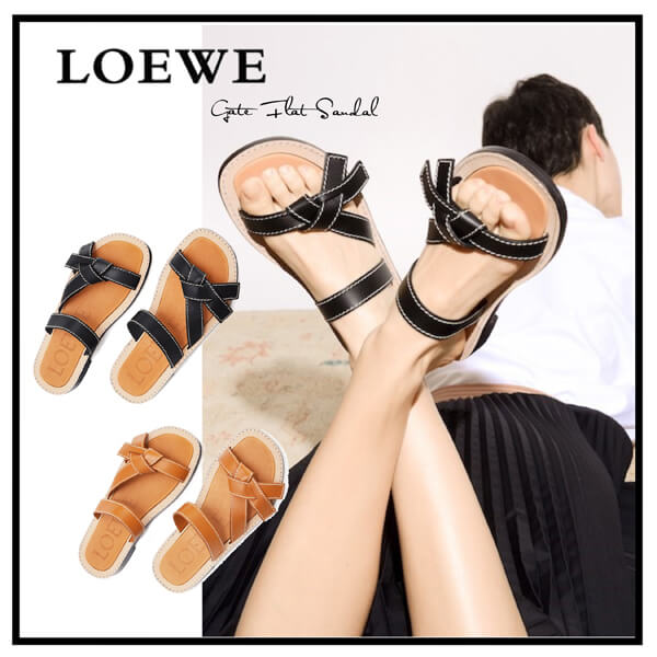 ロエベ ゲートサンダル コピー☆ロエベ☆Gate フラット サンダル Gate Flat Sandal 2020SS453.10.636