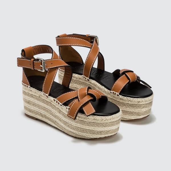 ロエベ Gate ロエベ サンダル 偽物 エスパドリーユプラットフォームウェッジサンダル 2020SSGate Wedge Espadrille453.10.355