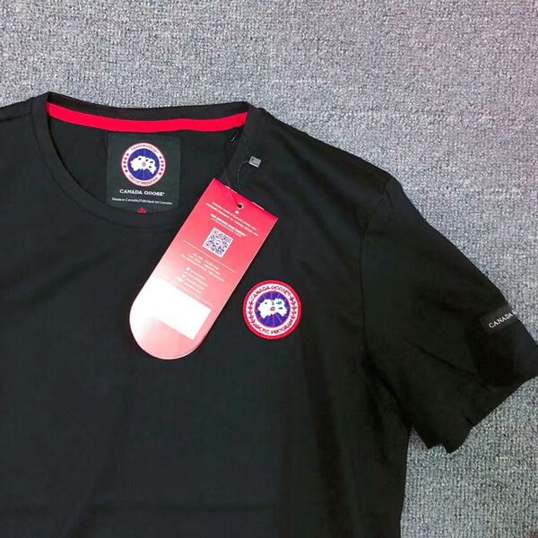 カナダグース Tシャツ 偽物 CANADA GOOSE ポロシャツ 春夏黑