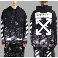 オフ ホワイト パーカー 偽物 OFF WHITE 17FW DIAG GALAXY BRUSHED OVER 東京HOODIE PARKA 芸能人OMBB009F176190309901