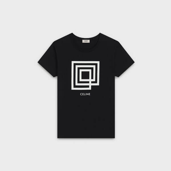 セリーヌ tシャツ 偽物 セリーヌ クルーネック LABYRINTHE INVITATION SHOW 2X308605G.38AW