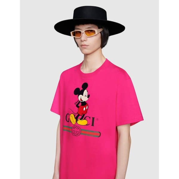 DISNEY (ディズニー) x グッチ Tシャツ 偽物 オーバーサイズ 3色 565806 XJB66 9756