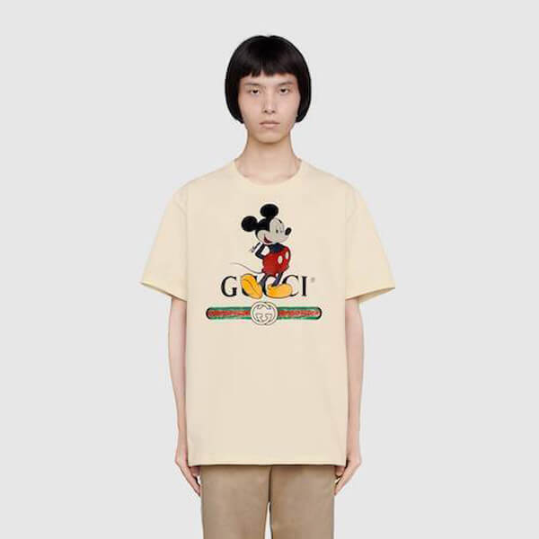 DISNEY (ディズニー) x グッチ Tシャツ 偽物 オーバーサイズ 3色 565806 XJB66 9756