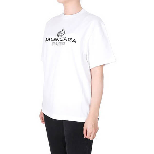 バレンシアガ tシャツ 偽物 バレンシアガ tシャツ ロゴ LOGO T-SHIRT 594579TGV609000