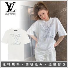 【数量限定】LV♦  ルイヴィトン Tシャツ 偽物 ステッチプリント＆刺繍Tシャツ 1A7X56