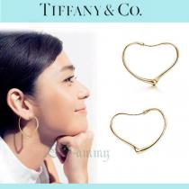 新色 雑誌掲載 ティファニー コピー TIFFANY オープンハート★フープピアスGold