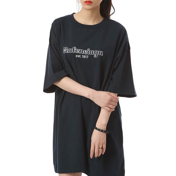 バレンシアガ tシャツ 偽物 EST 1917 OVERSIZE T-SHIRT 583214 TFV44 8502