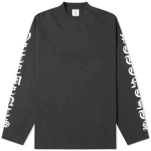 ヴェトモン パーカー コピー VETEMENTS 長袖ゴシックフォントオーバーサイズTシャツ