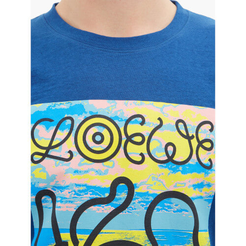 ロエベ tシャツ 偽物 ロエベ ランドスケーププリント コットンTシャツ