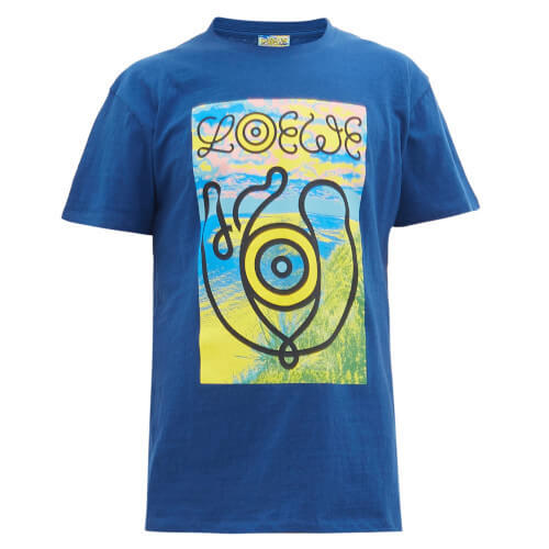 ロエベ tシャツ 偽物 ロエベ ランドスケーププリント コットンTシャツ