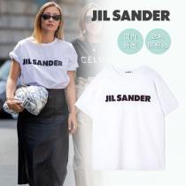 ジルサンダー tシャツ コピー  セレブ愛用 JIL SANDER コットンロゴTシャツ ホワイ...